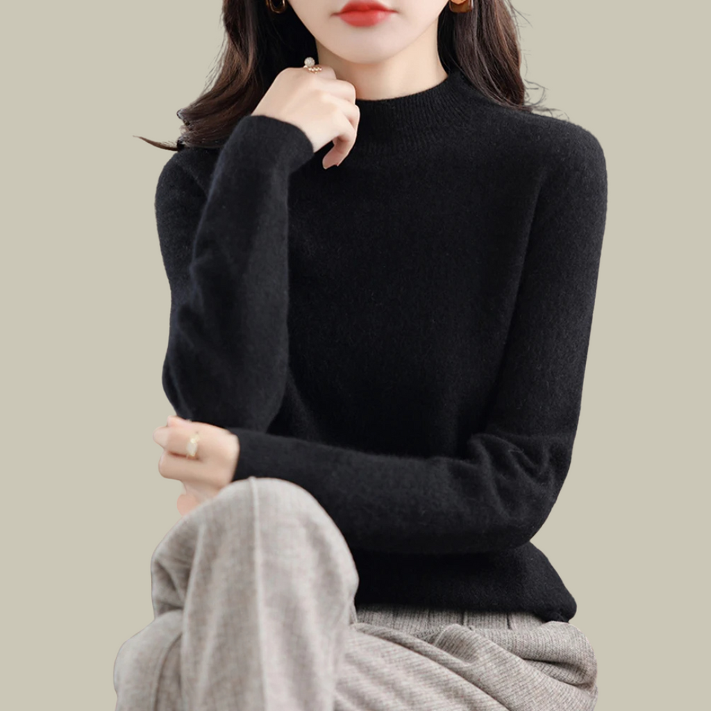 Parsha | Pullover invernale da donna a collo alto in lana merino