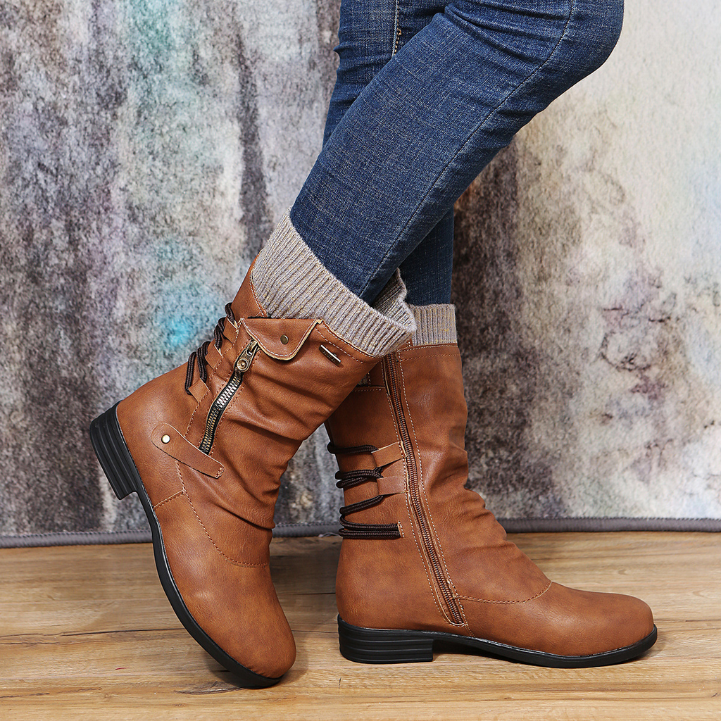 SUENTA Damen Winterstiefel Super Komfortable Kuschelige Sohle