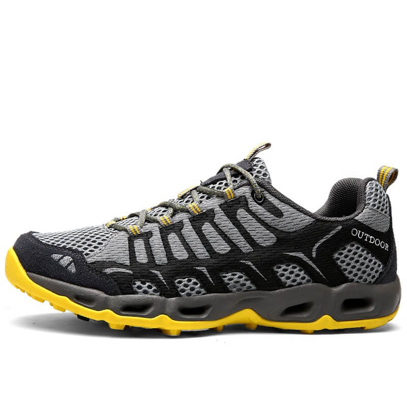 SUENTA Unisex Wander Schuhe Im Freien-Aktivitäten Vielseitig - Laufschuhe Grau Gelb