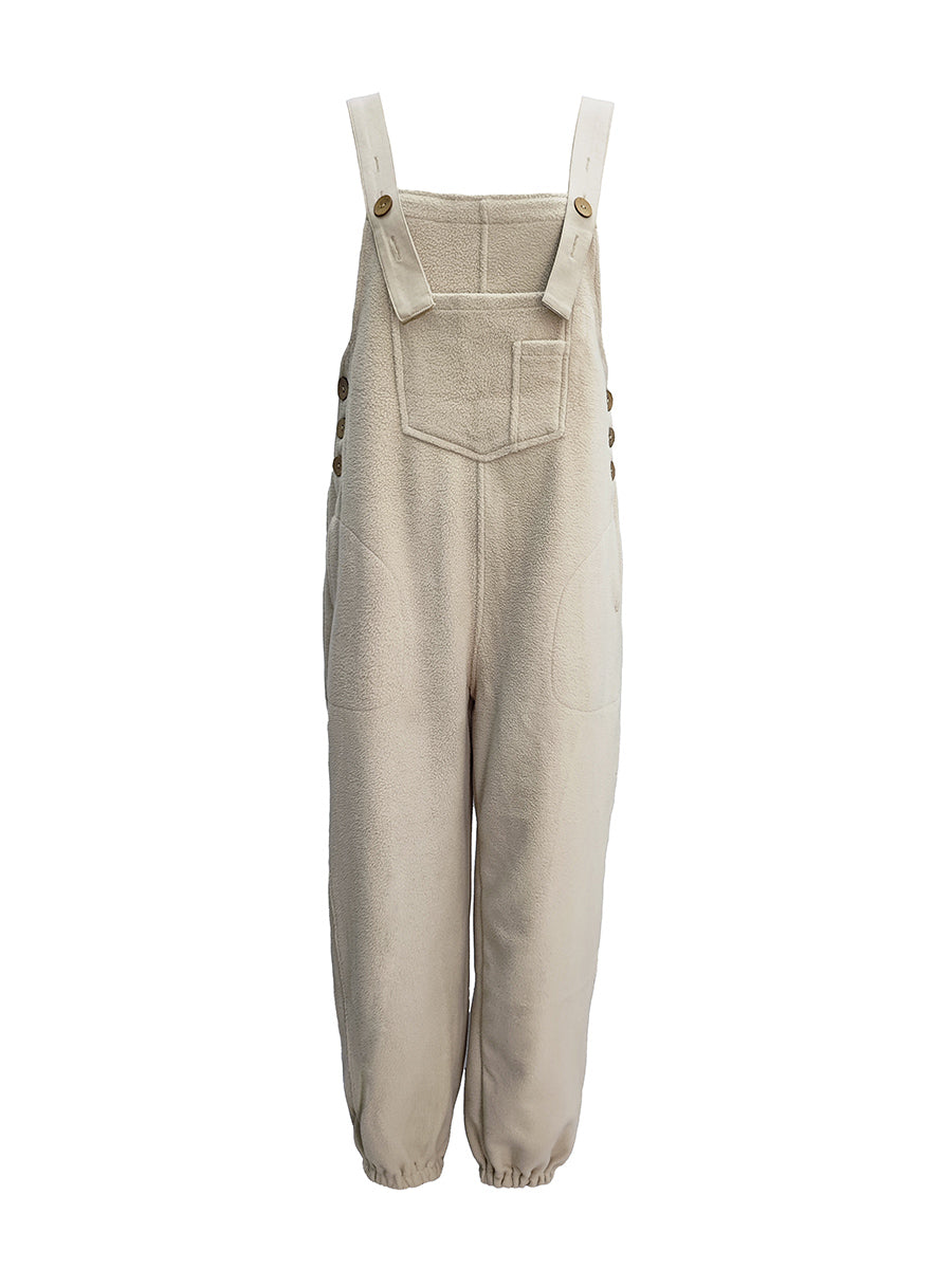 SUENTA Damen Fleece Overall – Weicher Einteiler mit Isolierender Mischung für Kalte Tage Hellkhaki