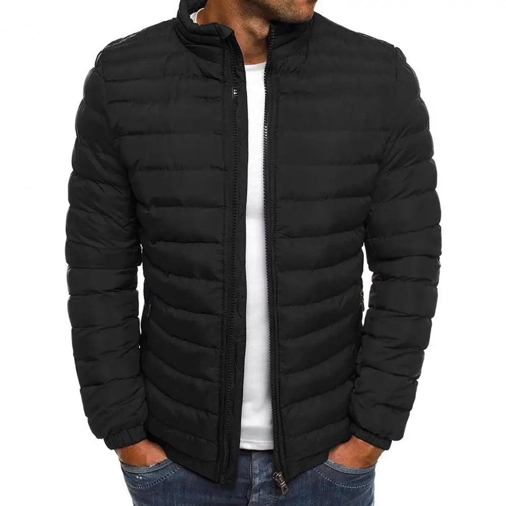 SUENTA Herren Winter Puffer Jacke Maximale Wärme Stil Und Komfort Schwarz