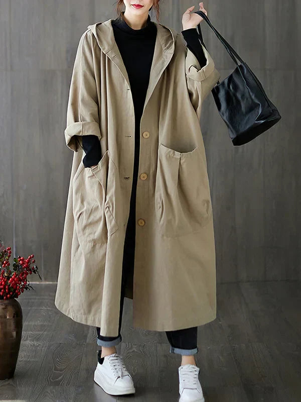 SUENTA Damen Langen Wasserfesten Trenchcoat Mantel Wind Und Wetter