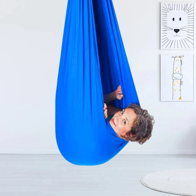SUENTA Beruhigende Therapieschaukel für Kinder - CalmGlide Blau