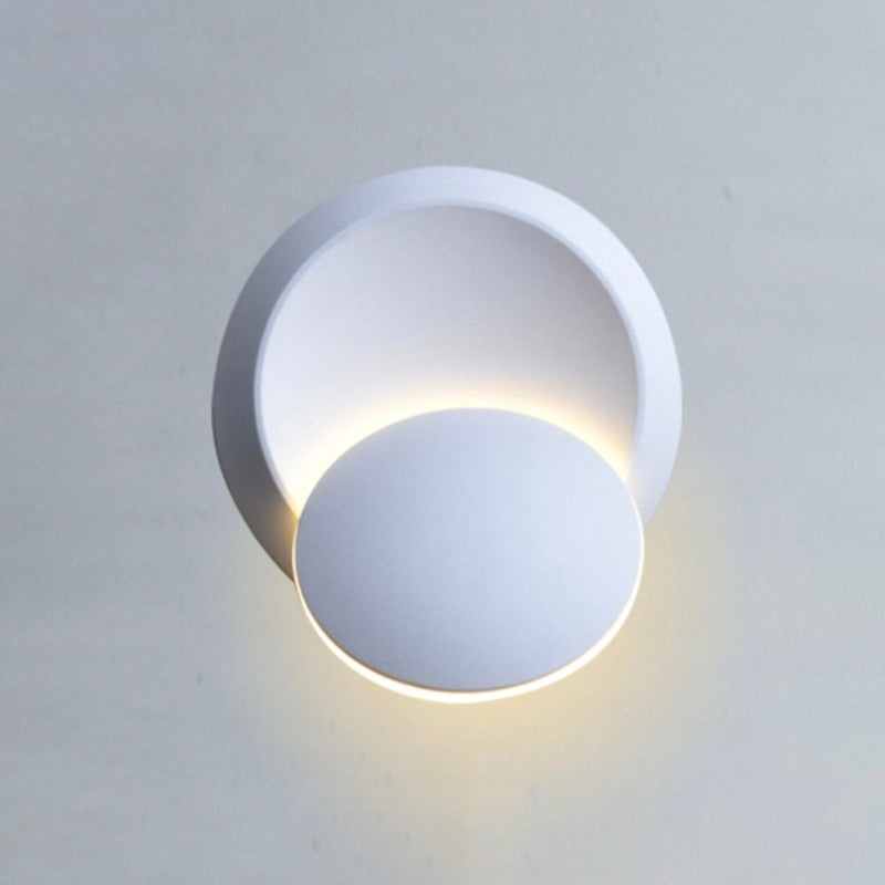 SUENTA Runde Verstellbare Design Wandlampe Metall Weiß 40cm Dimmbar Weiß