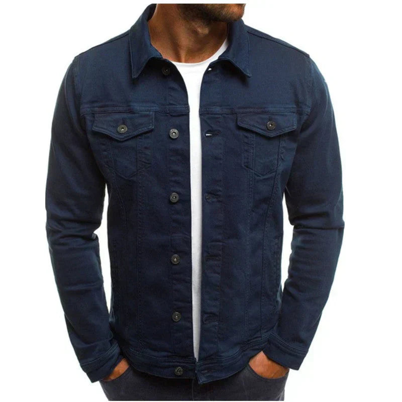 SUENTA Herren Button-Down-Jacke Look Eleganz Funktionalität Dunkelblau