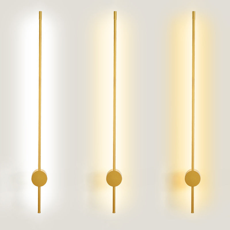 SUENTA Wandleuchte Schlanke Röhrenförmige Moderne Metall Wohnzimmer Gold