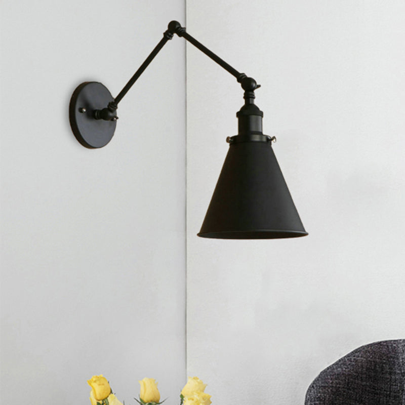 SUENTA Bauernhaus Stil Wandlampe Eisen Schwarz/Rost Glühbirne Schwarz