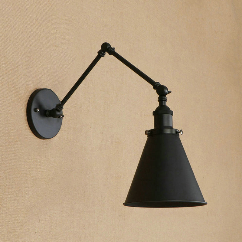SUENTA Bauernhaus Stil Wandlampe Eisen Schwarz/Rost Glühbirne