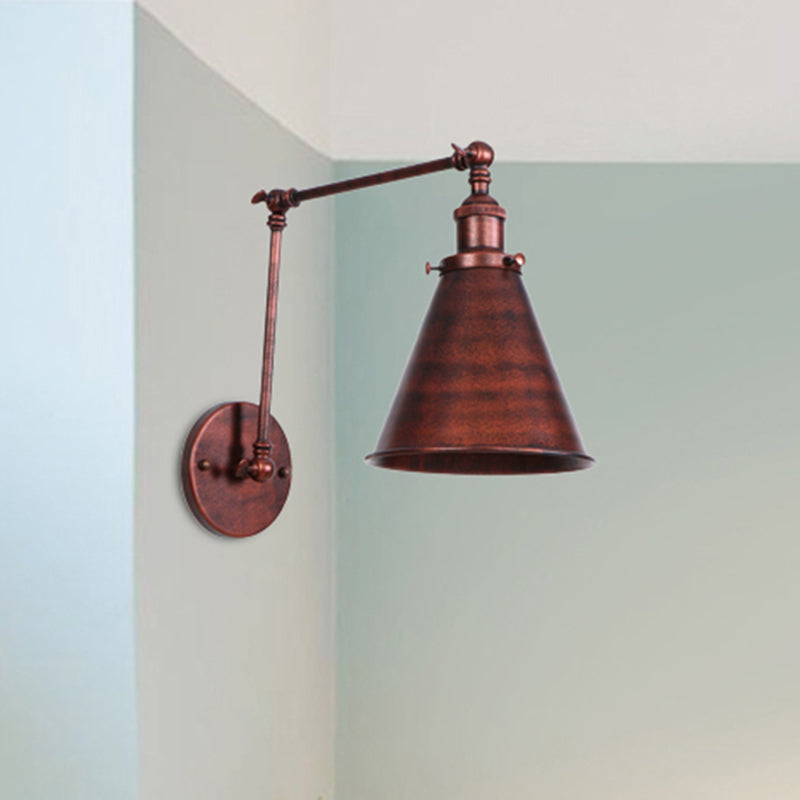 SUENTA Bauernhaus Stil Wandlampe Eisen Schwarz/Rost Glühbirne Rost