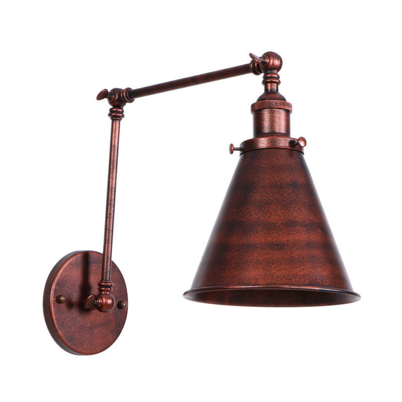 SUENTA Bauernhaus Stil Wandlampe Eisen Schwarz/Rost Glühbirne