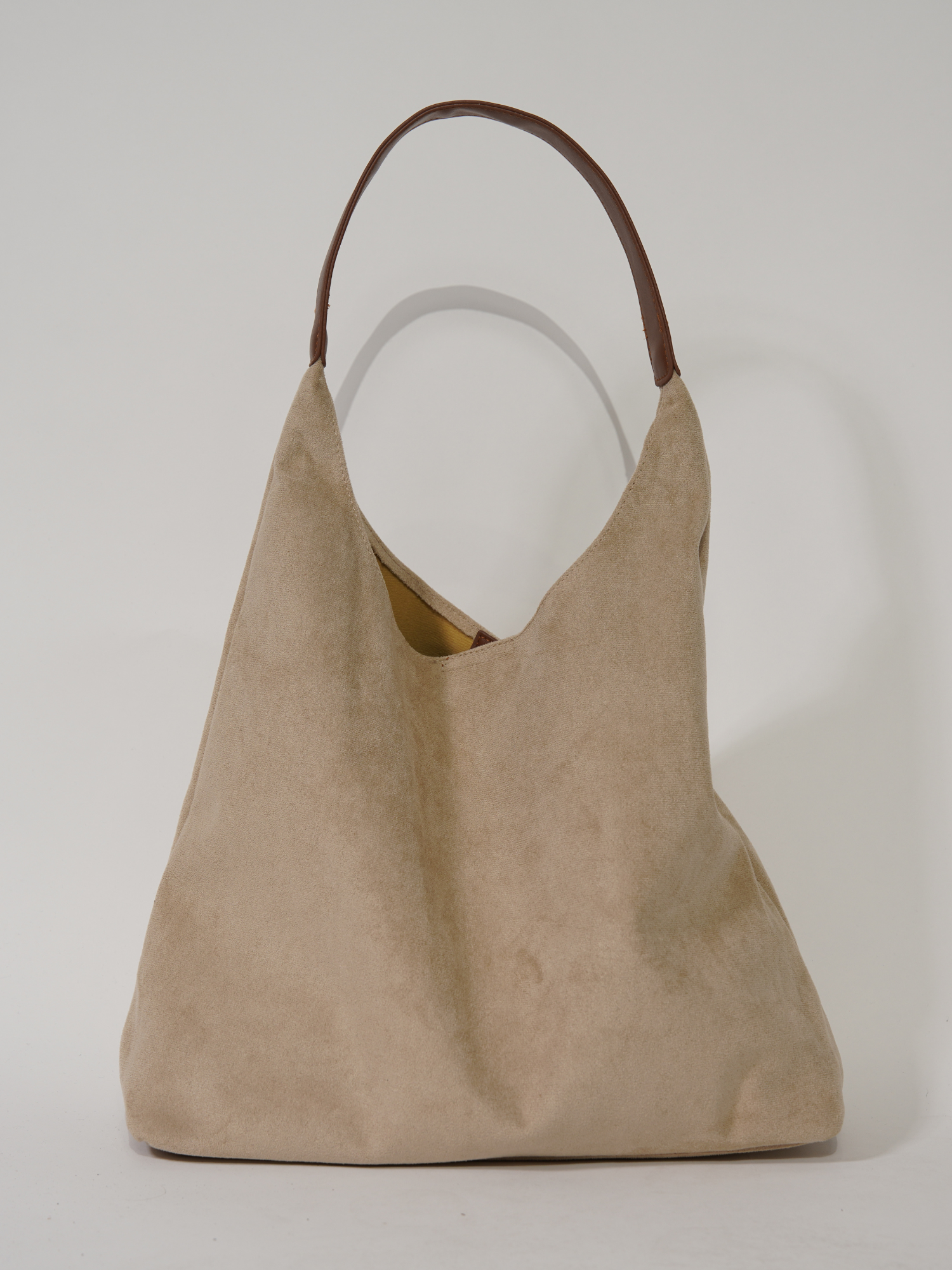 SUENTA Daily Leather Tote Stilvolle Tasche Aus Geschmeidigem Leder Beige