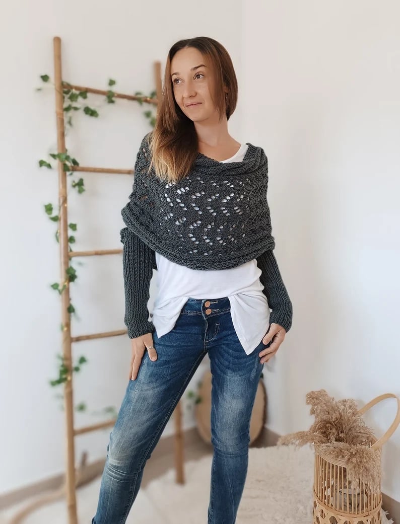 SUENTA Bequemer Strickschal Kuschelige Strickqualität Eleganz