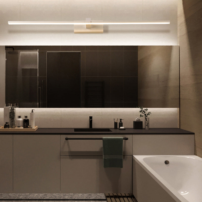 SUENTA Lineare Badezimmer-Wandleuchte Metallic Led Schminklicht Weiß