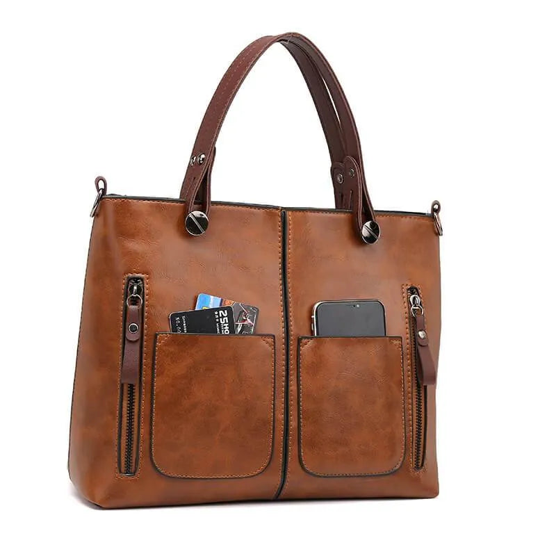 SUENTA Damen Tasche Im Vintage-Stil Retro-Look Material Qualität