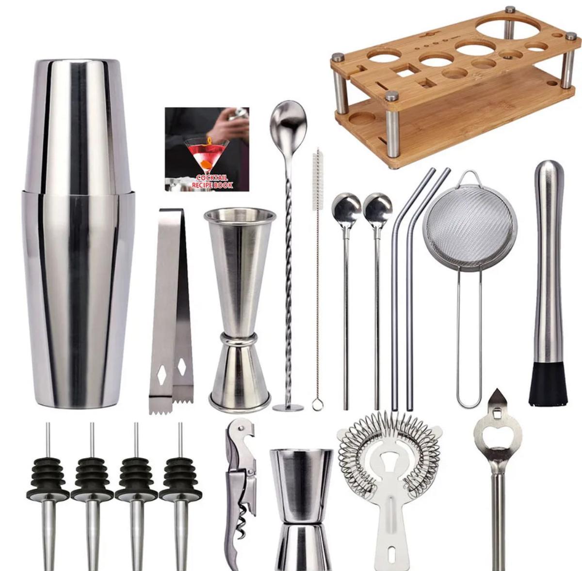 SUENTA 23-Teiliges Barkeeper-Set Für Profi Cocktails Komplett