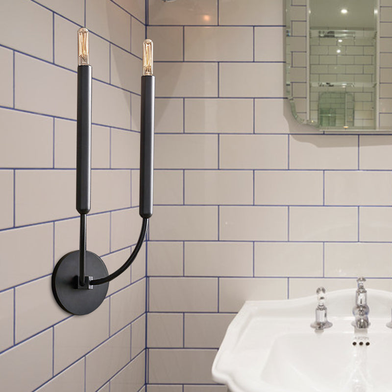 SUENTA 1/2 Glühbirnen Wandlampe Traditionelle Metall Wandleuchte in Schwarz/Messing für das Esszimmer