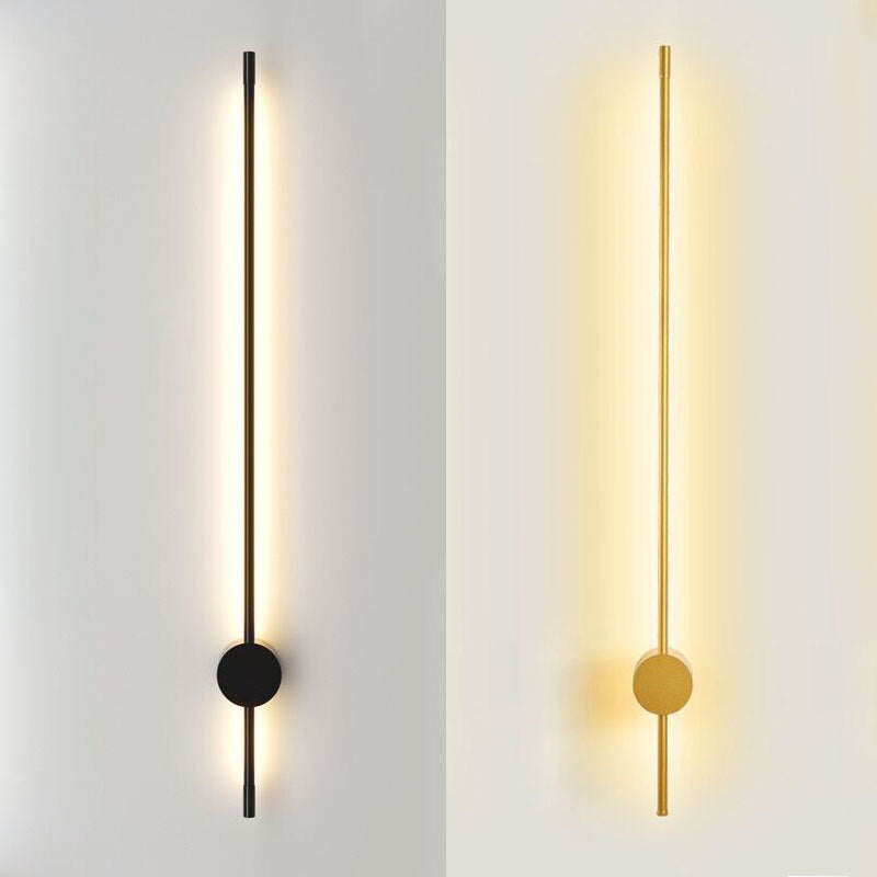 SUENTA Wandleuchte Slim Rod Treppen Aluminium LED Schwarz Gold