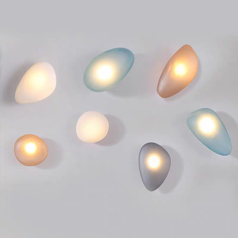 SUENTA Wandlampe Frosted Glass Cobblestone Größe 10-14Zoll 1-Licht