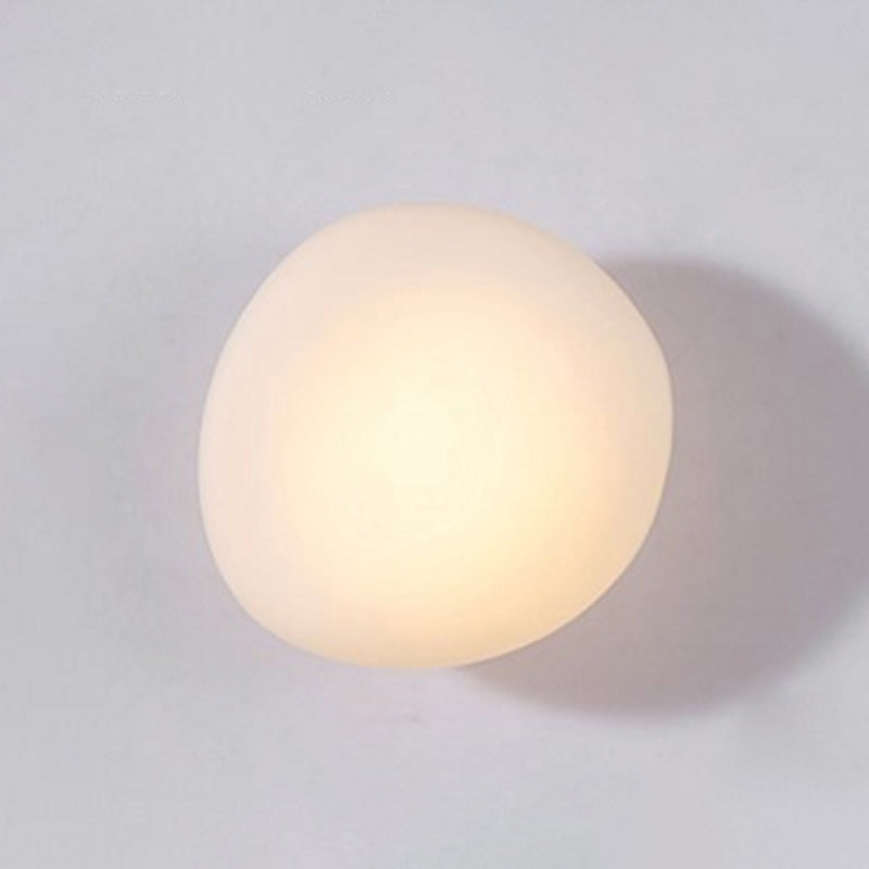 SUENTA Wandlampe Frosted Glass Cobblestone Größe 10-14Zoll 1-Licht Weiß Globe