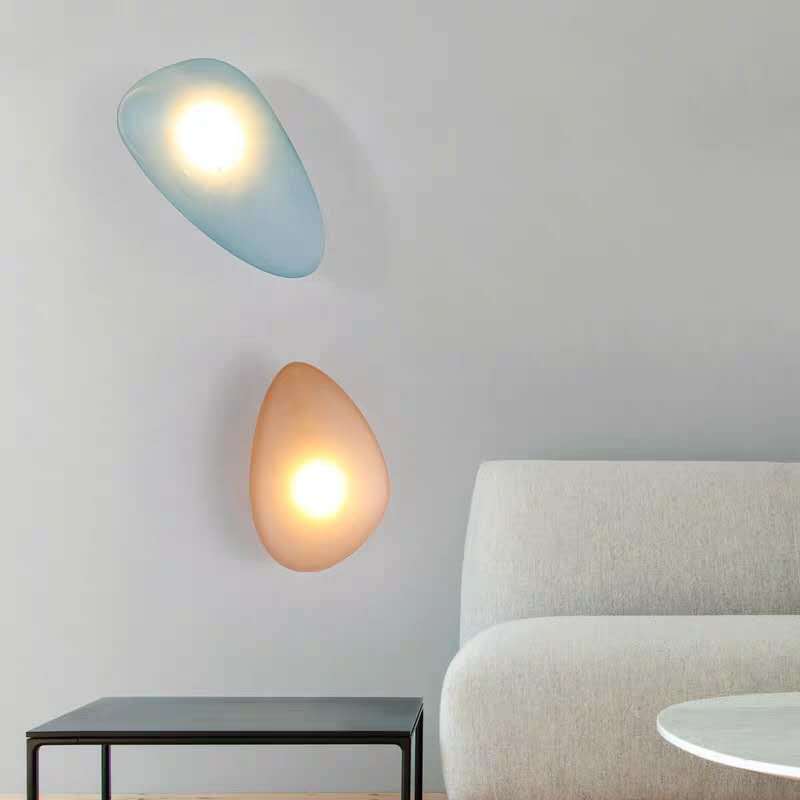 SUENTA Wandlampe Frosted Glass Cobblestone Größe 10-14Zoll 1-Licht