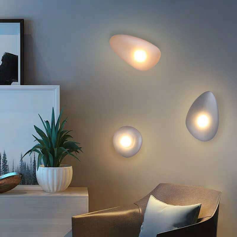 SUENTA Wandlampe Frosted Glass Cobblestone Größe 10-14Zoll 1-Licht