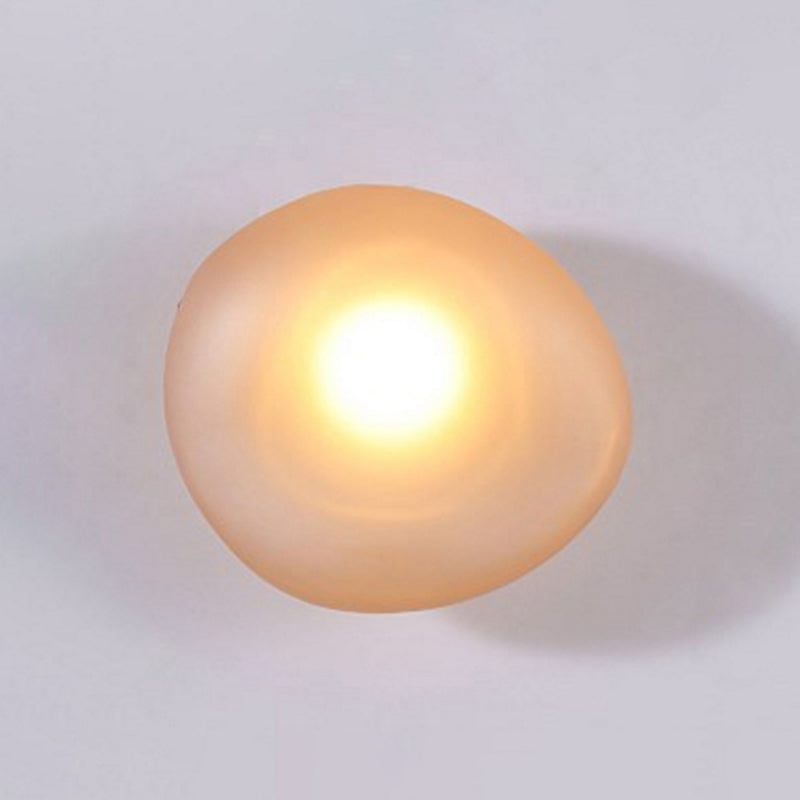 SUENTA Wandlampe Frosted Glass Cobblestone Größe 10-14Zoll 1-Licht Amber Globe