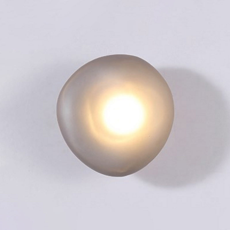 SUENTA Wandlampe Frosted Glass Cobblestone Größe 10-14Zoll 1-Licht Grau Globe