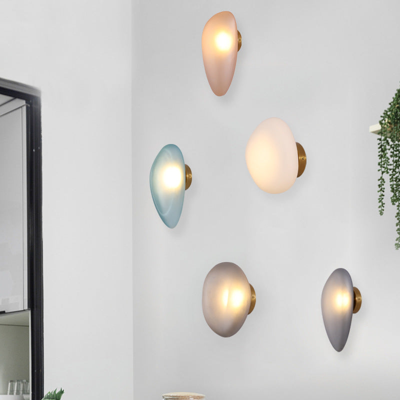 SUENTA Wandlampe Frosted Glass Cobblestone Größe 10-14Zoll 1-Licht