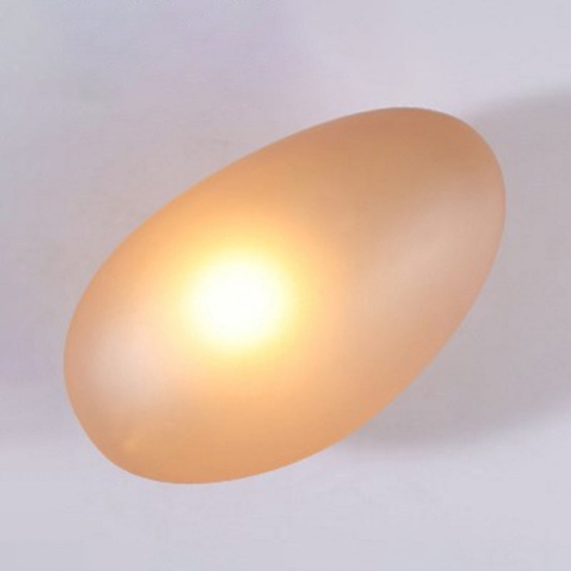 SUENTA Wandlampe Frosted Glass Cobblestone Größe 10-14Zoll 1-Licht Amber Oval