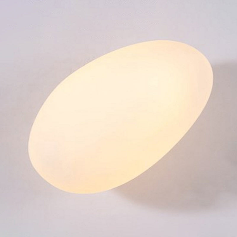 SUENTA Wandlampe Frosted Glass Cobblestone Größe 10-14Zoll 1-Licht Weiß Oval