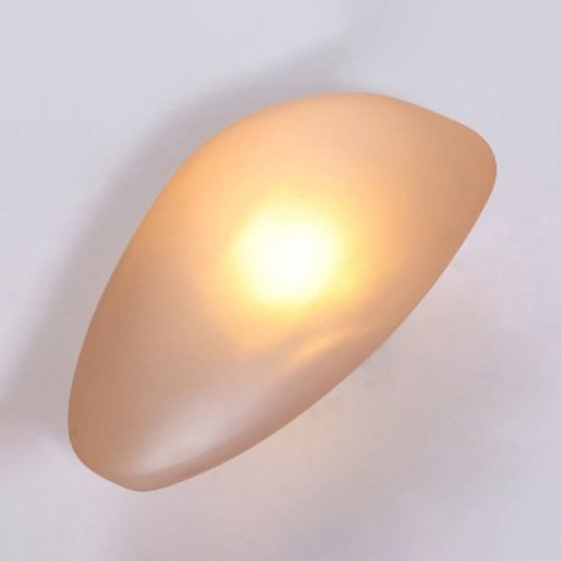 SUENTA Wandlampe Frosted Glass Cobblestone Größe 10-14Zoll 1-Licht Amber Lang Kegel