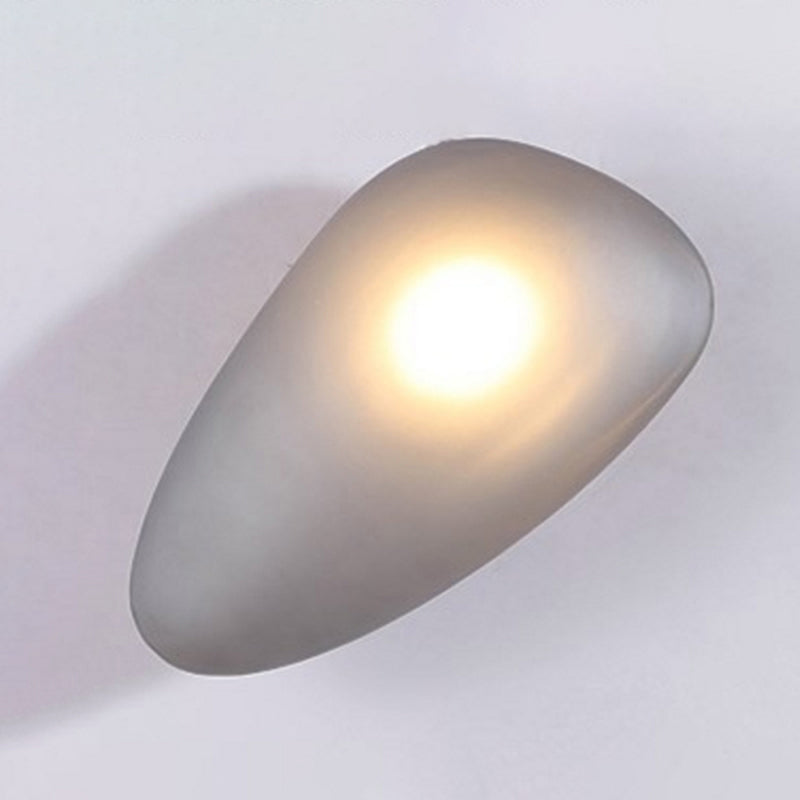 SUENTA Wandlampe Frosted Glass Cobblestone Größe 10-14Zoll 1-Licht Grau Lang Kegel