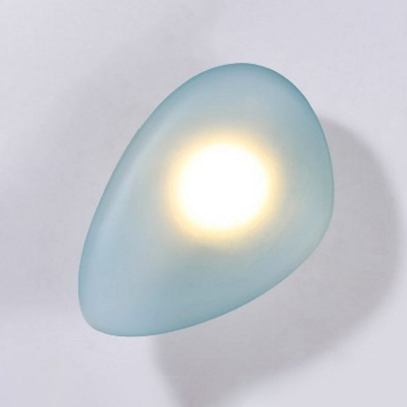 SUENTA Wandlampe Frosted Glass Cobblestone Größe 10-14Zoll 1-Licht Blau Füllung