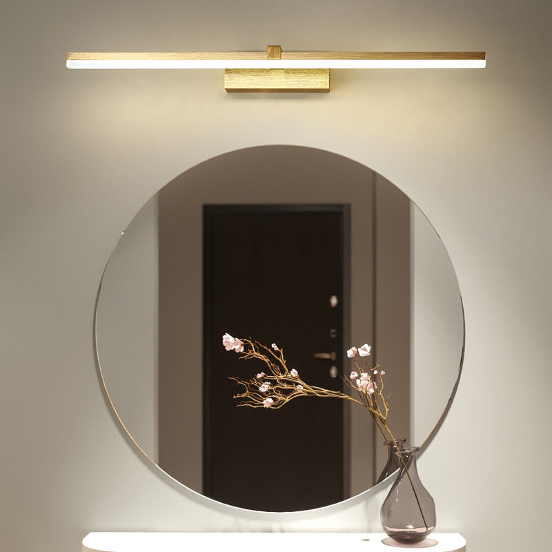 SUENTA Badbeleuchtung Goldene Stabförmige Metall LED Vanity