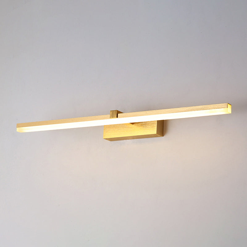 SUENTA Badbeleuchtung Goldene Stabförmige Metall LED Vanity Gold 24"