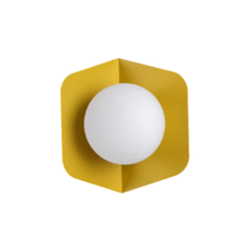 SUENTA Wandleuchte Metall Grau Innenraum LED Stil Nordic Modern Gelb