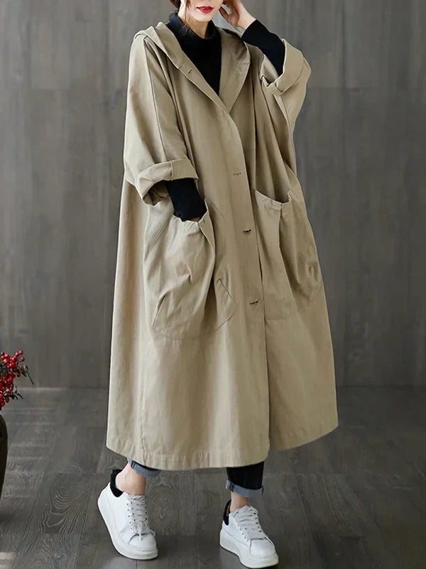 SUENTA Damen Langen Wasserfesten Trenchcoat Mantel Wind Und Wetter