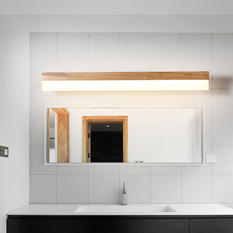 SUENTA Moderne Badezimmer-Wandlampe Holz LED Waschbeckenlampen