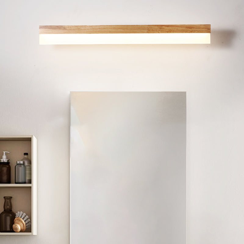 SUENTA Moderne Badezimmer-Wandlampe Holz LED Waschbeckenlampen