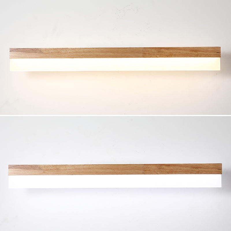 SUENTA Moderne Badezimmer-Wandlampe Holz LED Waschbeckenlampen