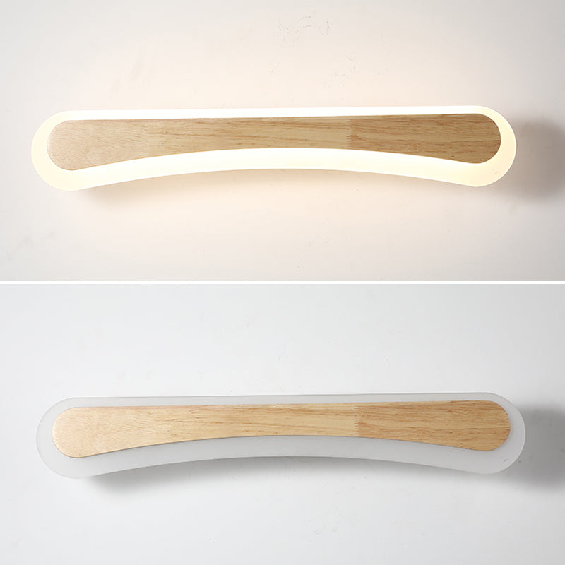 SUENTA Moderne Badezimmer-Wandlampe Holz LED Waschbeckenlampen