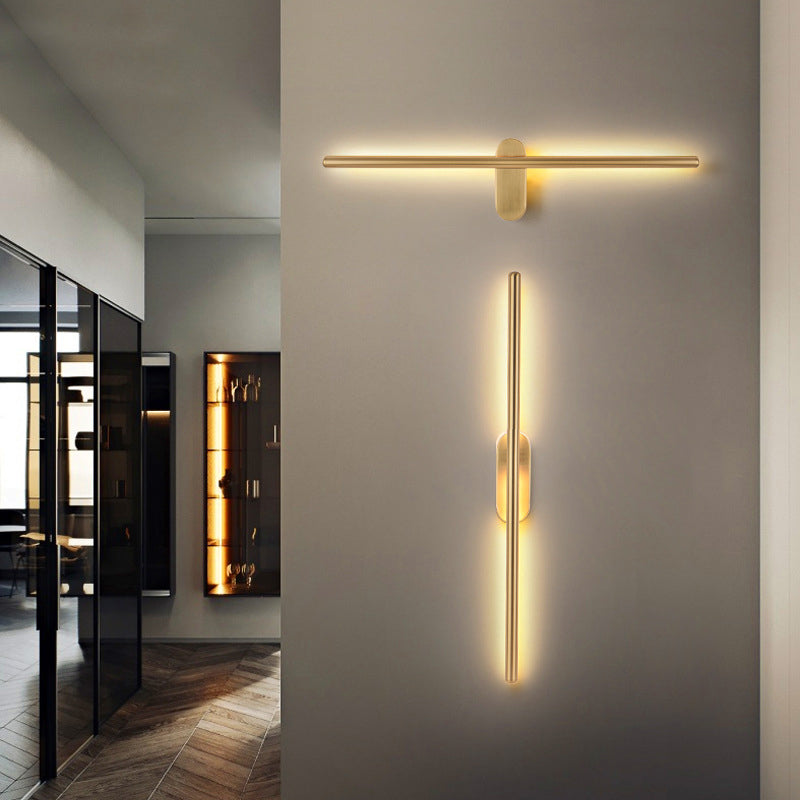 SUENTA Lineare Streifen Wandleuchte Metall Wandlampe Schwarz 4 LED