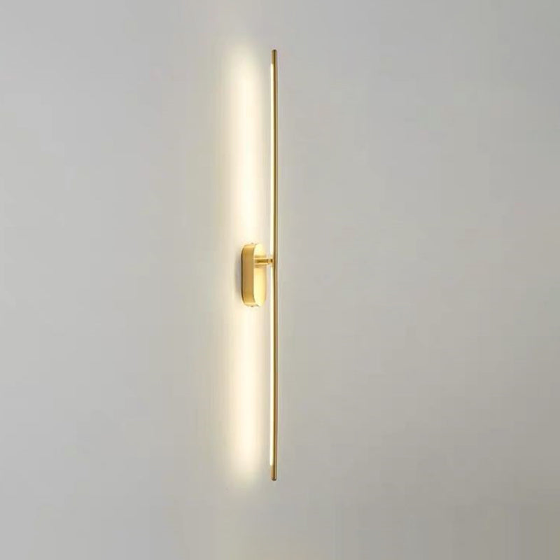 SUENTA Lineare Streifen Wandleuchte Metall Wandlampe Schwarz 4 LED 2.0 Messing Warm