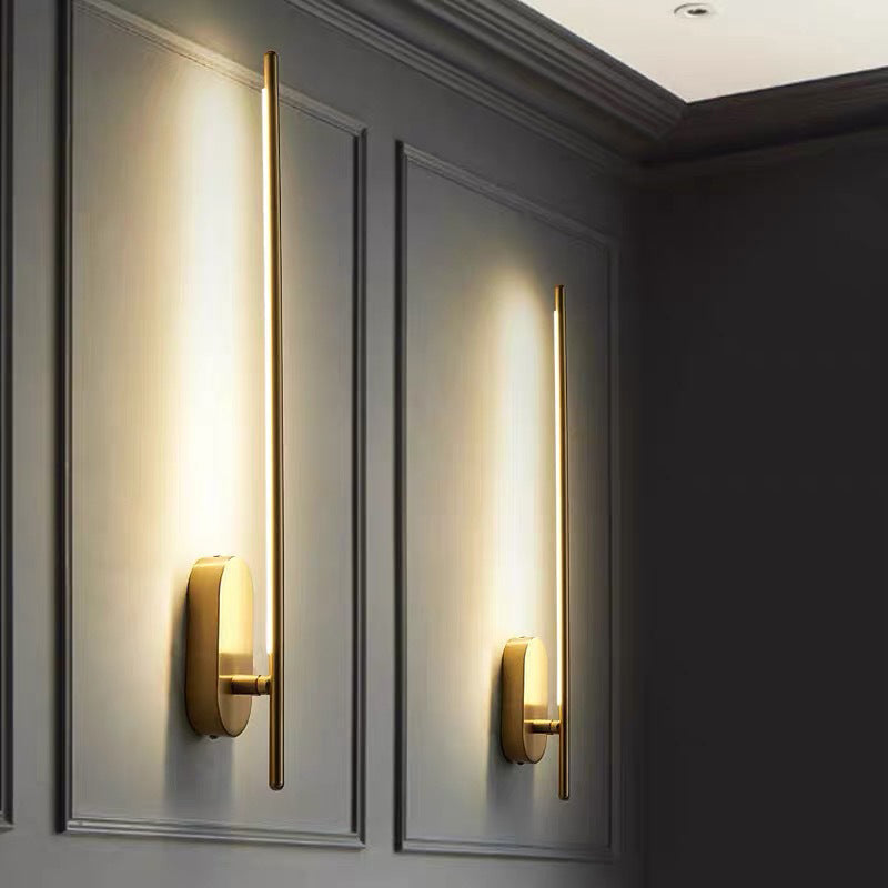 SUENTA Lineare Streifen Wandleuchte Metall Wandlampe Schwarz 4 LED