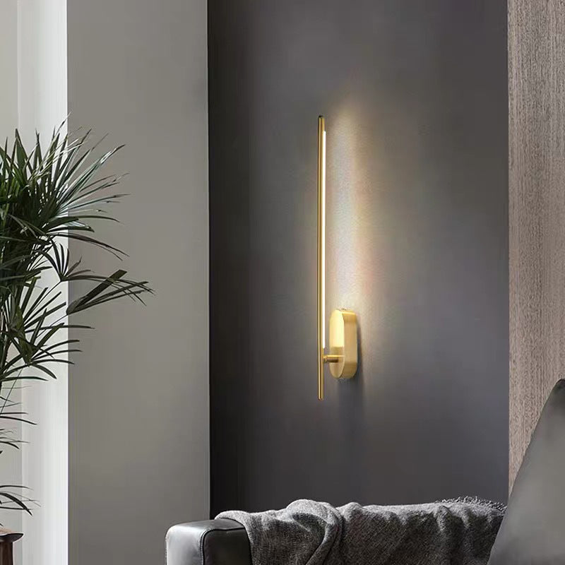SUENTA Lineare Streifen Wandleuchte Metall Wandlampe Schwarz 4 LED