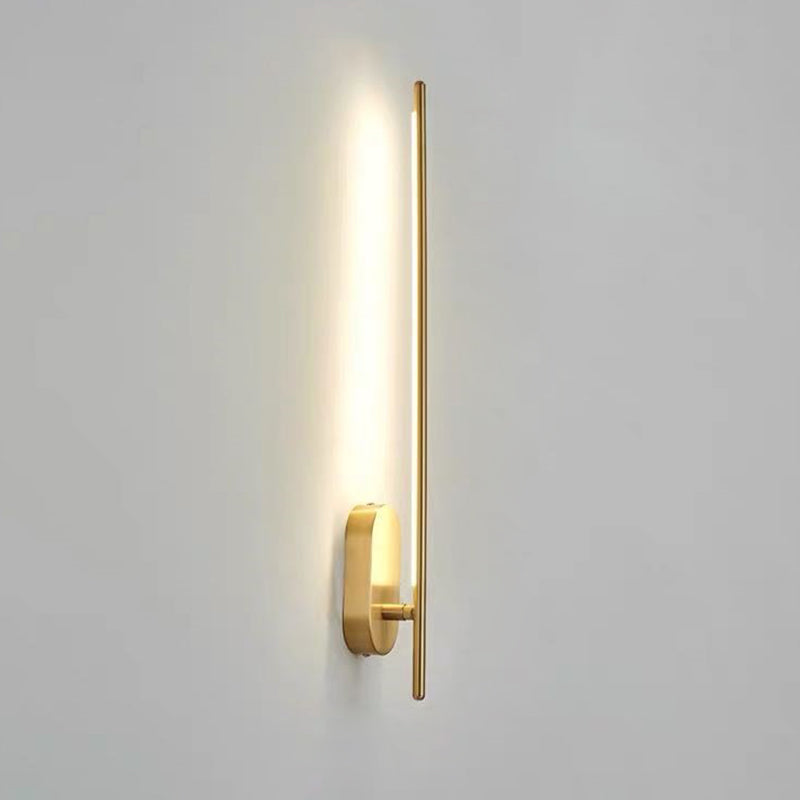 SUENTA Lineare Streifen Wandleuchte Metall Wandlampe Schwarz 4 LED 1.0 Messing Warm