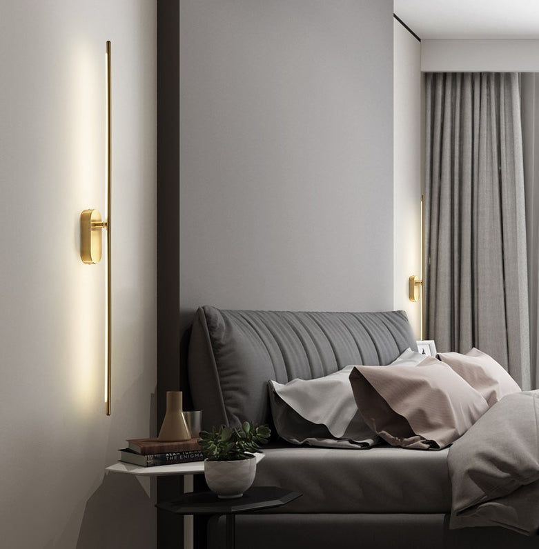SUENTA Lineare Streifen Wandleuchte Metall Wandlampe Schwarz 4 LED