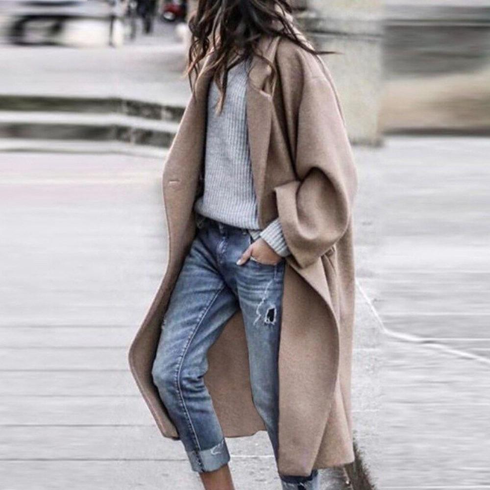 SUENTA Warmer Wintermantel Lang Für Damen Wärme Stil Schwarz - Winterjacke Damen Khaki