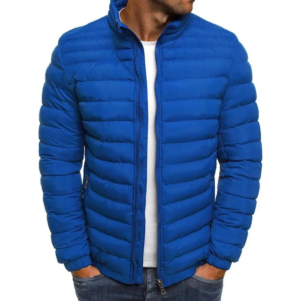 SUENTA Herren Winter Puffer Jacke Maximale Wärme Stil Und Komfort Blau