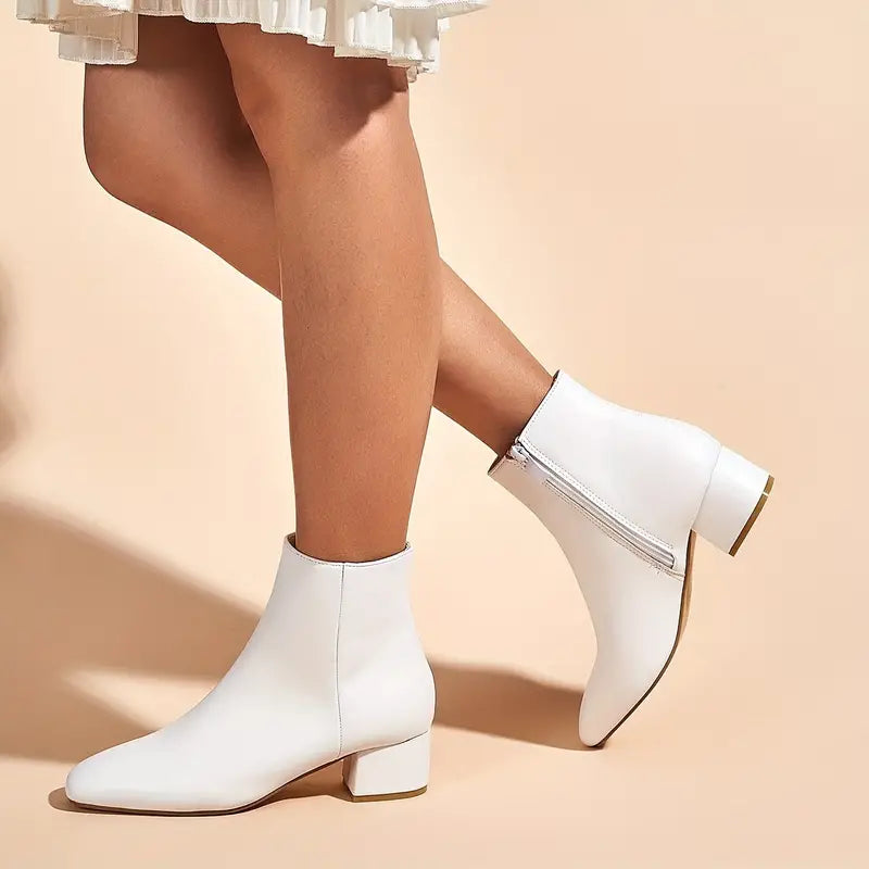 SUENTA Ushuaï Damen Stiefeletten - Karree-Spitze mit niedrigem Absatz